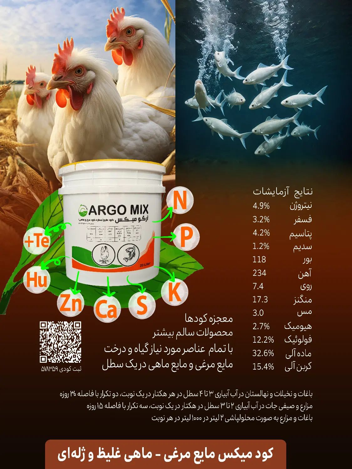 کود مایع مرغی و ماهی آرگومیکس مخصوص افزایش باردهی|خدمات باغبانی و درختکاری|کرمانشاه, |دیوار