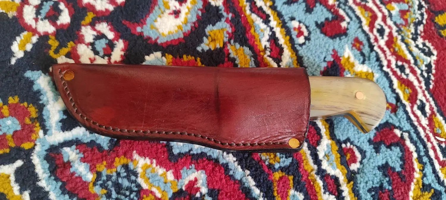 چاقو فولاد دمشقی دسته شاخ|کوهنوردی و کمپینگ|تهران, باغ فردوس|دیوار