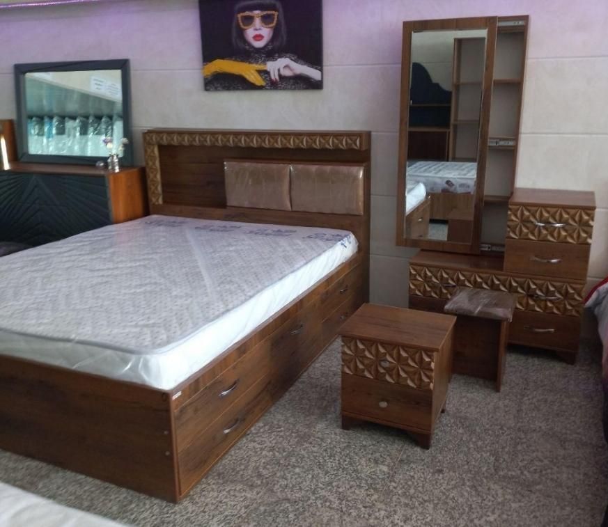 تخت دونفره استاتیرا|تخت و سرویس خواب|الوند, |دیوار