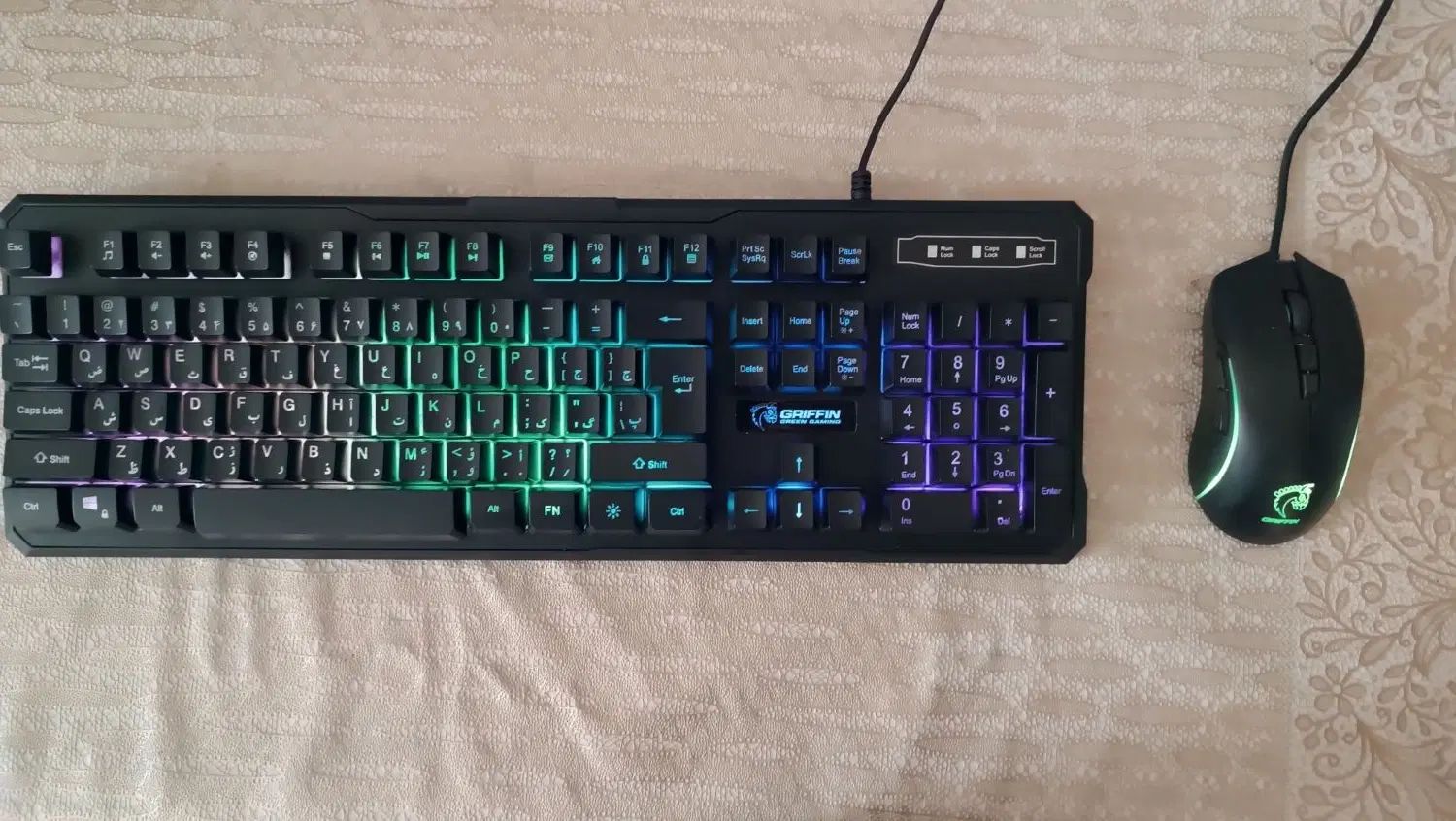 ست موس و کیبورد گیمینگ هیبریدی گرین RGB|قطعات و لوازم جانبی رایانه|تهران, فلاح|دیوار