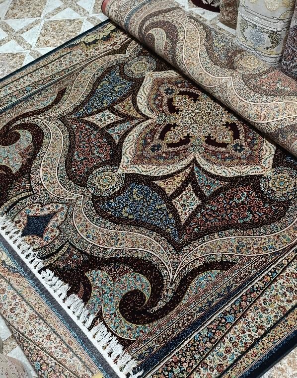 سه تخته فرش 9 متری 700 شانه مشهد اردهال سرمه ای|فرش|اردبیل, |دیوار