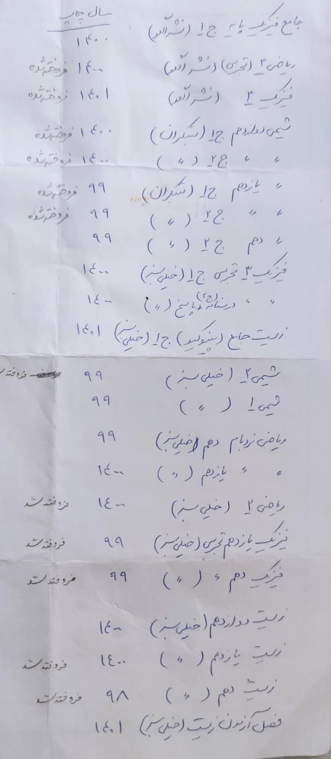 کتابهای کنکور تجربی|کتاب و مجله آموزشی|اصفهان, دانشگاه اصفهان|دیوار