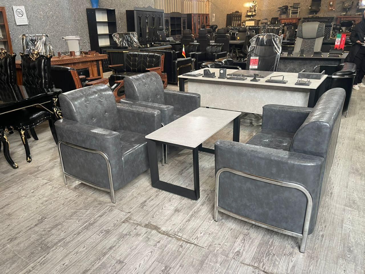 مبل اداری طلایی چرم پارچه صندلی|دفتر کار|آران و بیدگل, |دیوار