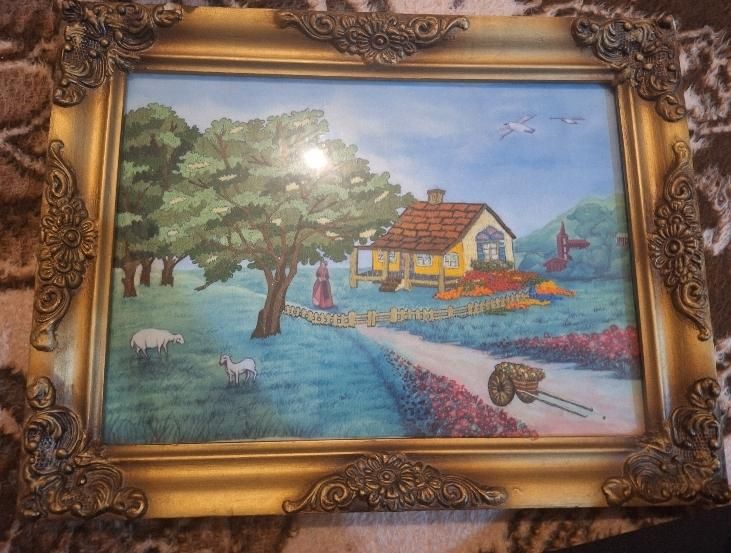 تابلو قدیمی کوبلن بافی|تابلو، نقاشی، عکس|قم, شهرک قدس|دیوار