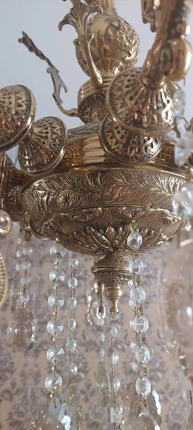 دو عدد لوستر طرح فرشته برنج اصل هر کدوم ۱۰ شعله|لوستر و چراغ آویز|تهران, دریاچه شهدای خلیج فارس|دیوار