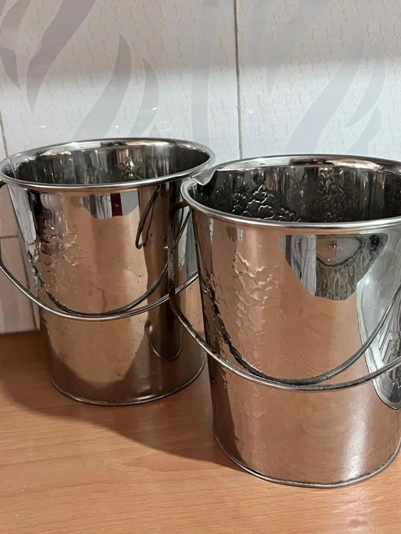 سه سینی استیل نو و سطل های استیل نو|ظروف سرو و پذیرایی|مشهد, ایثار|دیوار