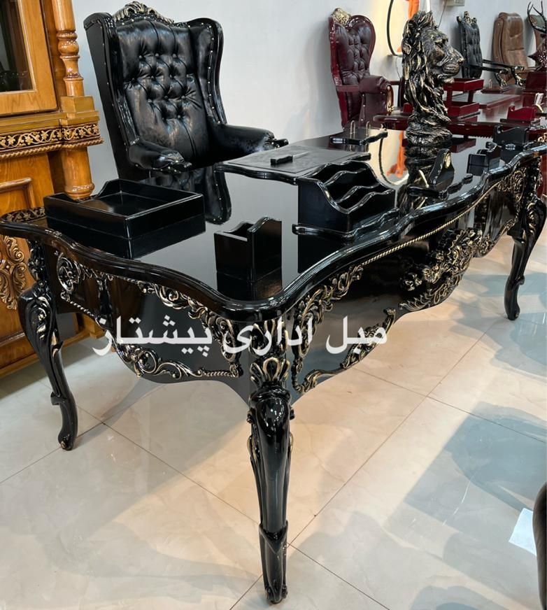 مبلمان اداری/نیمست دفترکارزیبامدل کویین منبت مشکی|مبلمان اداری|چهاردانگه (تهران), |دیوار
