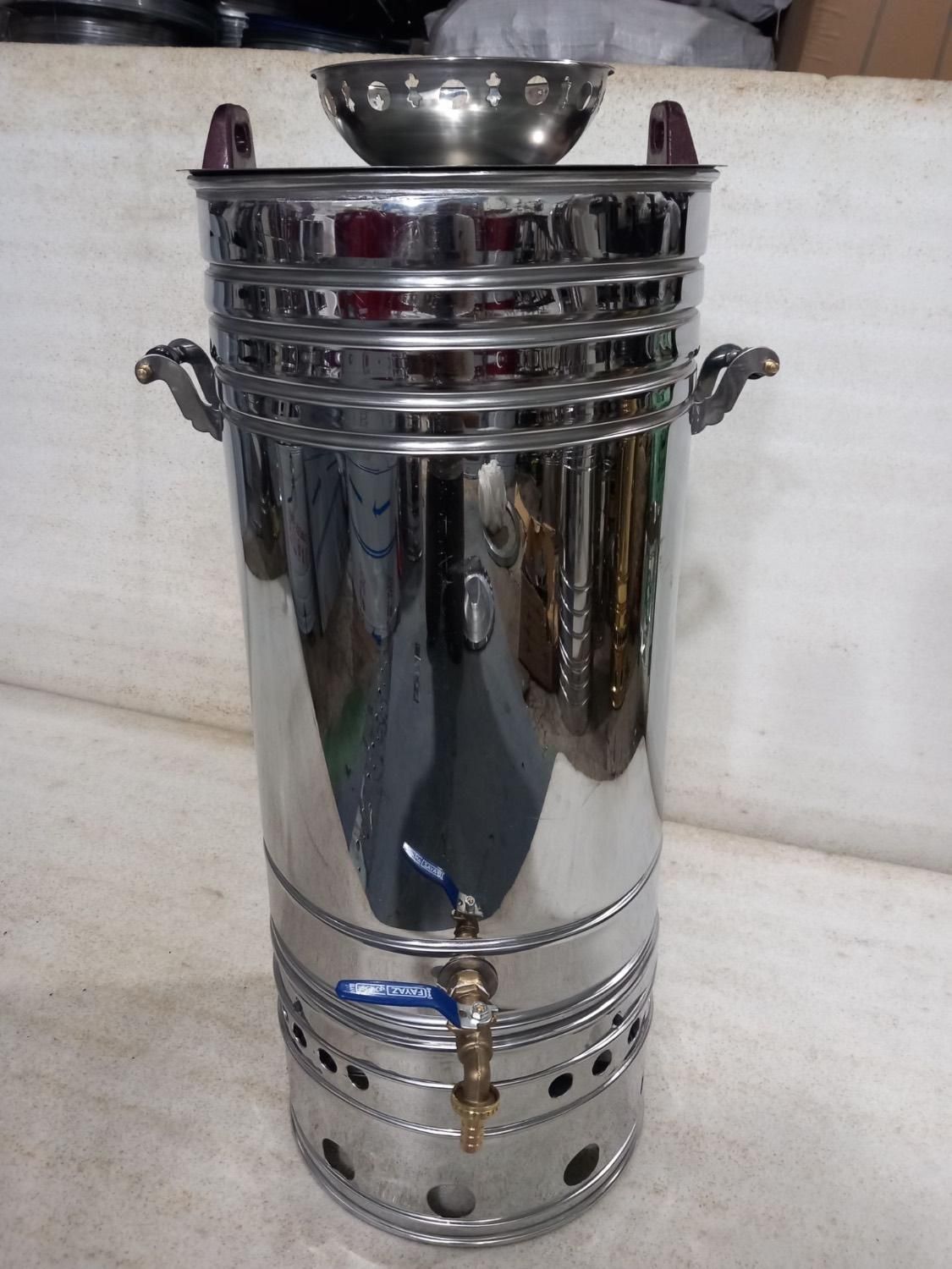 سماور‌گازی‌استیل‌بزرگ‌هیتی|سماور، چای‌ساز، قهوه‌ساز|مشهد, کوی دروی|دیوار