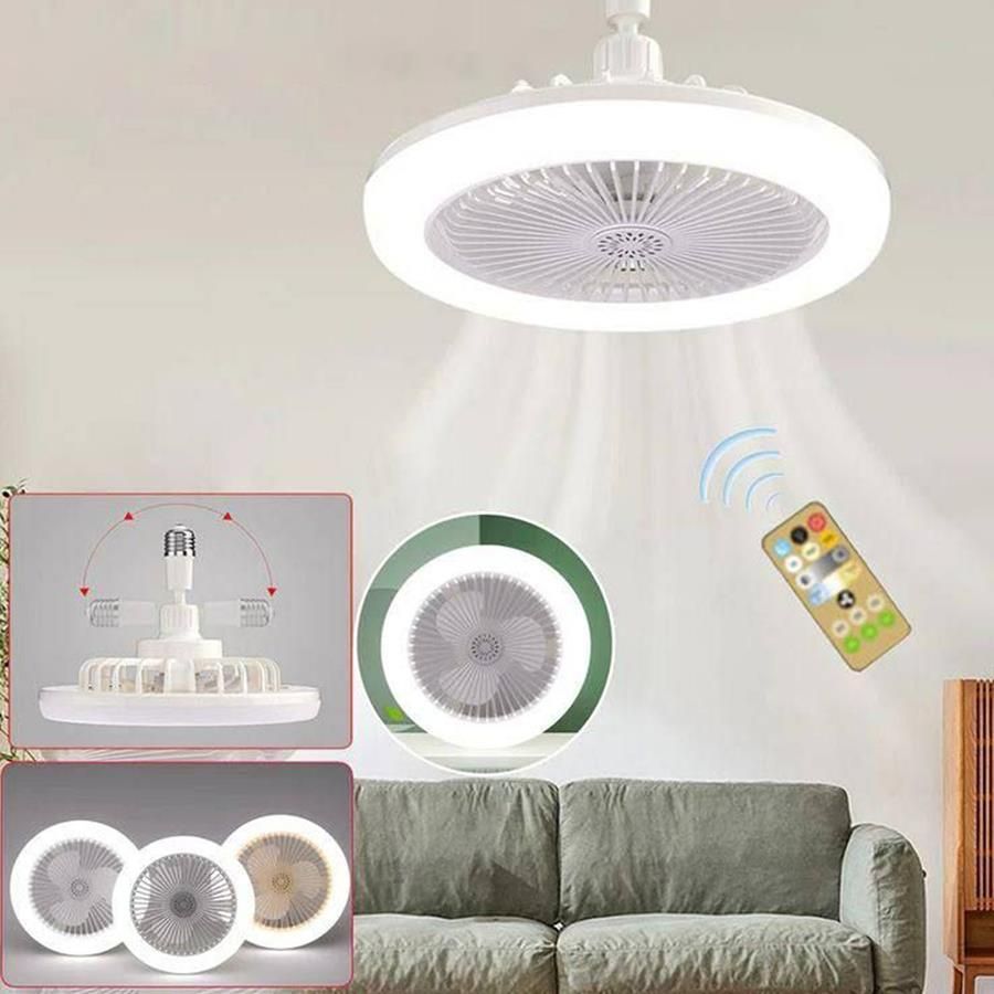پنکه چراغ دار سقفی LED 3 سه‌حالته ریموت و تایمردار|پنکه و تصفیه‌کنندهٔ هوا|تهران, شیخ هادی|دیوار