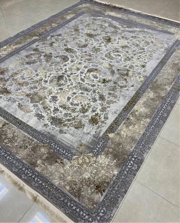 فرش مهدیسان نقش ترلان ۱۲۰۰شانه دودی طوسی ۱۲متری|فرش|شیراز, رکن‌آباد|دیوار