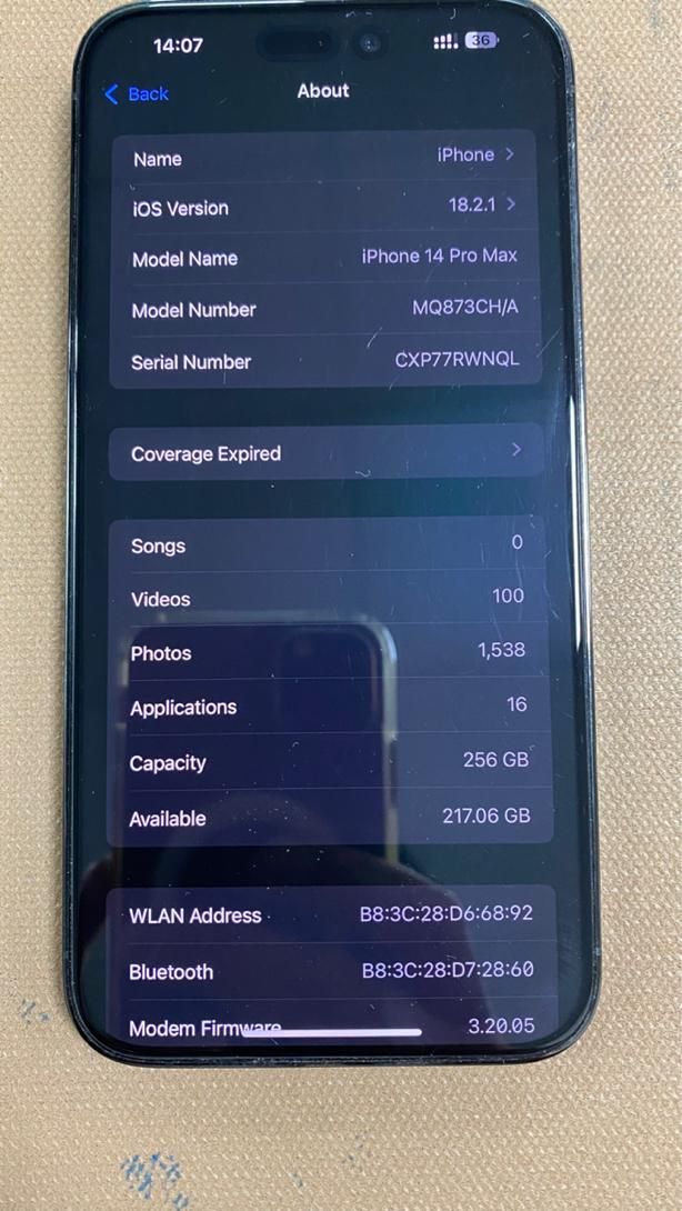 اپل iphone 14 Pro Max با حافظهٔ ۲۵۶ گیگابایت|موبایل|قم, باجک دو|دیوار