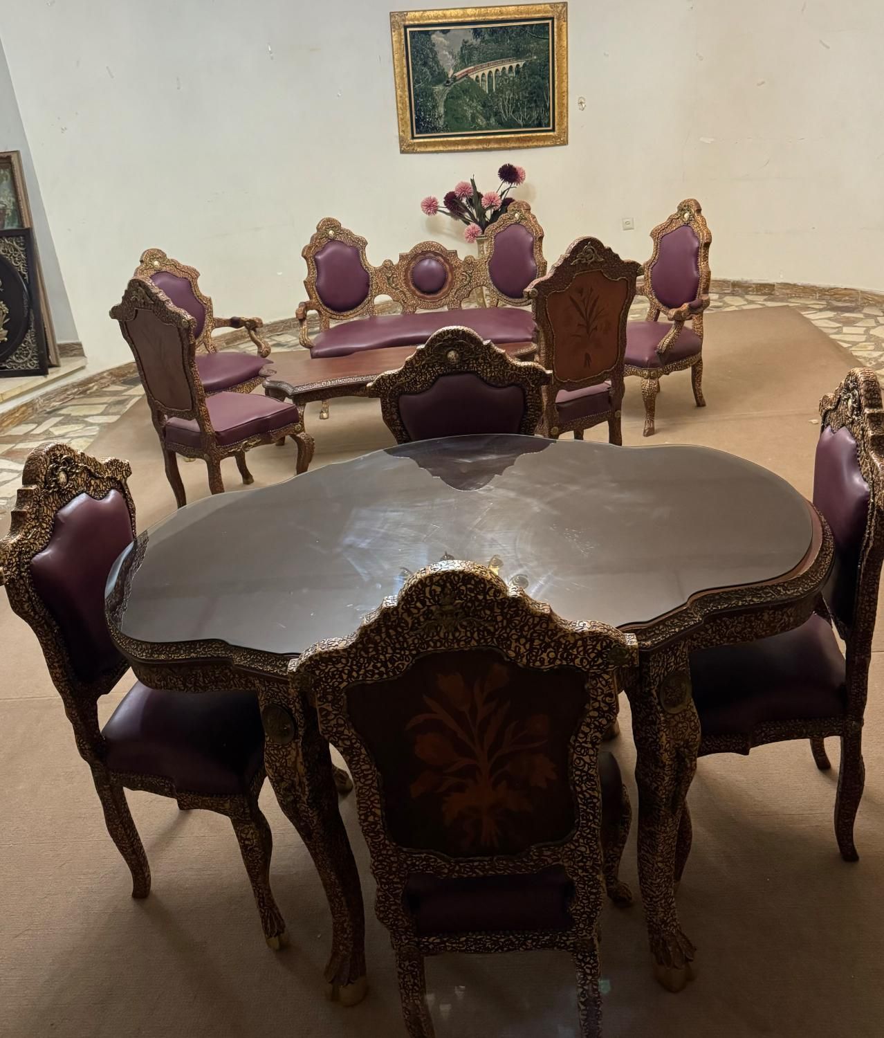 ست مبلمان آنتیک ۷ نفره و ناهارخوری۴ نفره|مبلمان خانگی و میز عسلی|اهواز, کیانپارس |دیوار