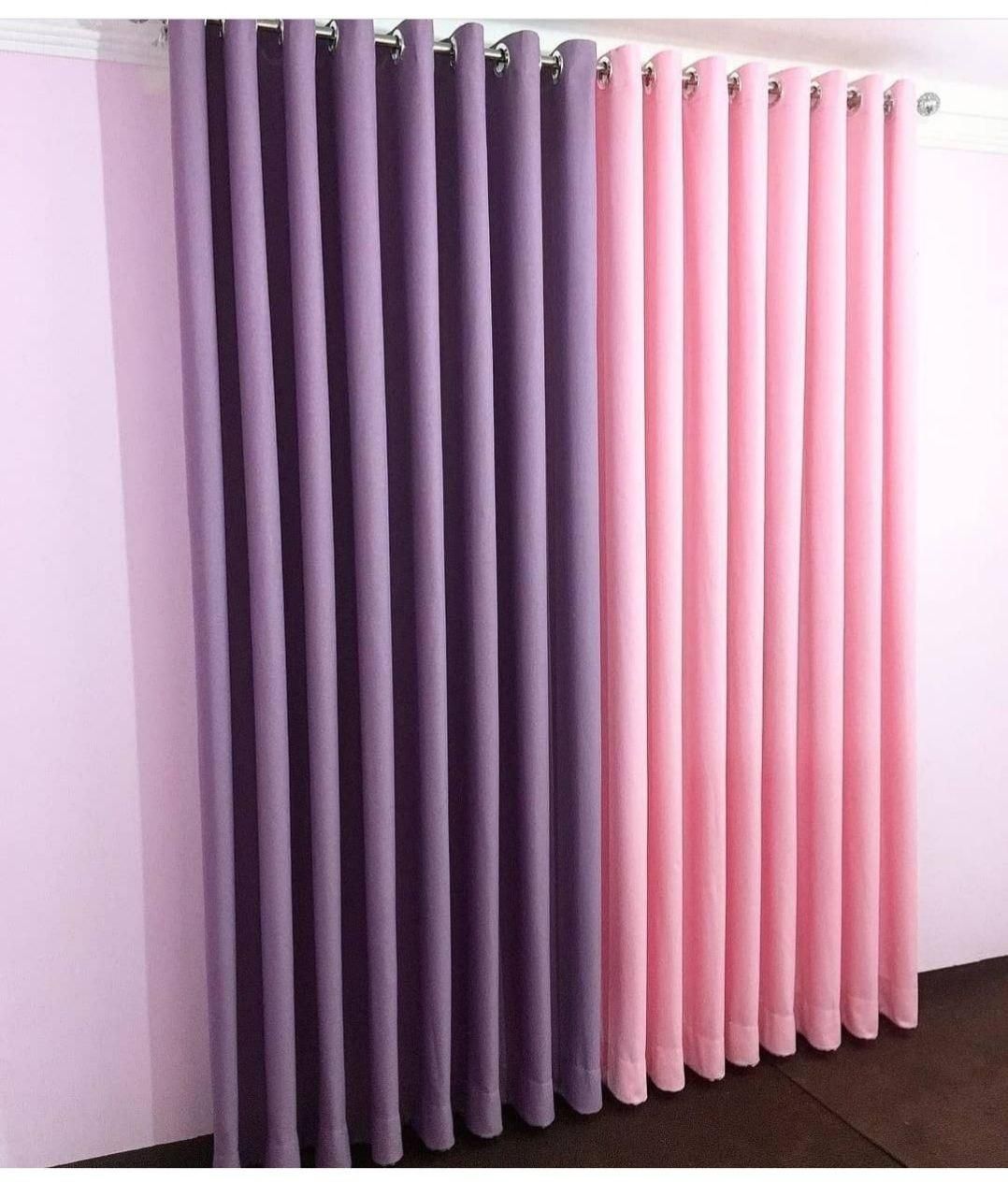 پرده پانج آماده صورتی و همه رنگ|پرده، رانر، رومیزی|مشهد, آزادشهر|دیوار