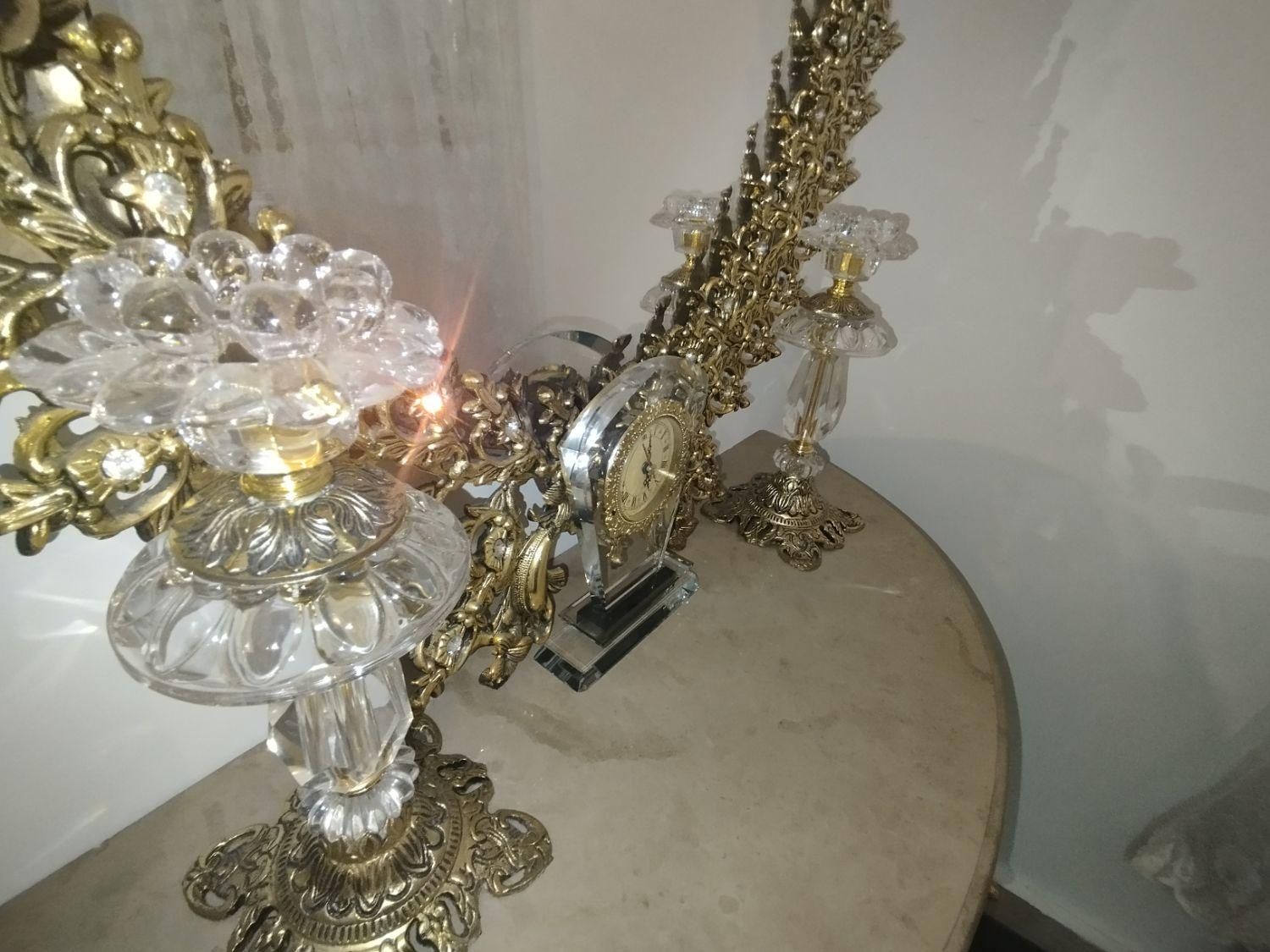 آینه شمعدان طرح برنز|آینه|ساوه, |دیوار