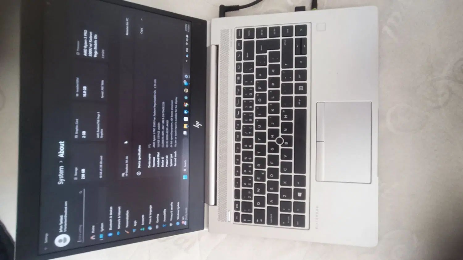 لپ تاپ HP 745 G6 تمیز و سالم|رایانه همراه|تهران, جنت‌آباد مرکزی|دیوار