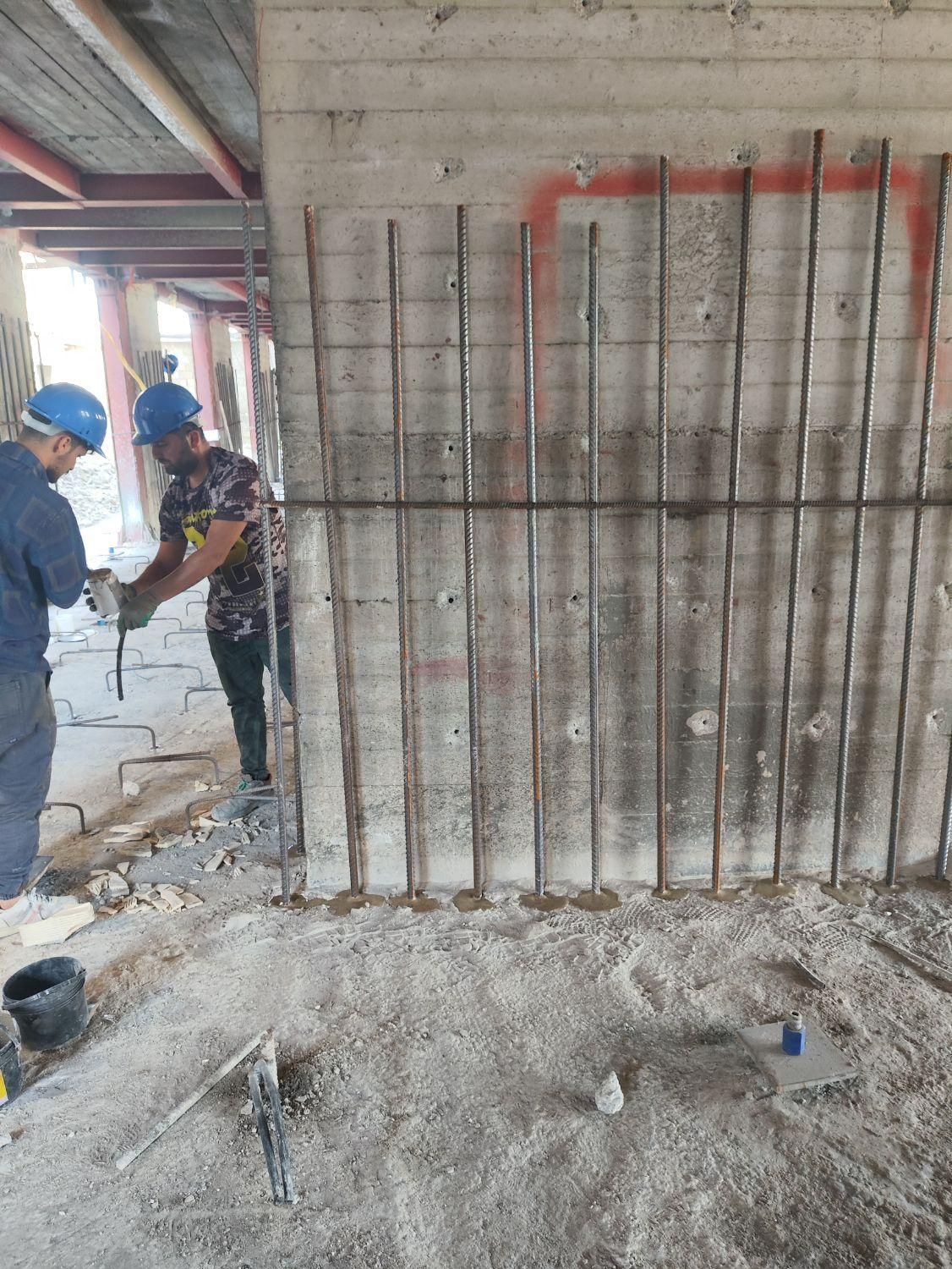 کاشت میلگرد و برش بتن|خدمات پیشه و مهارت|رشت, پورسینا|دیوار