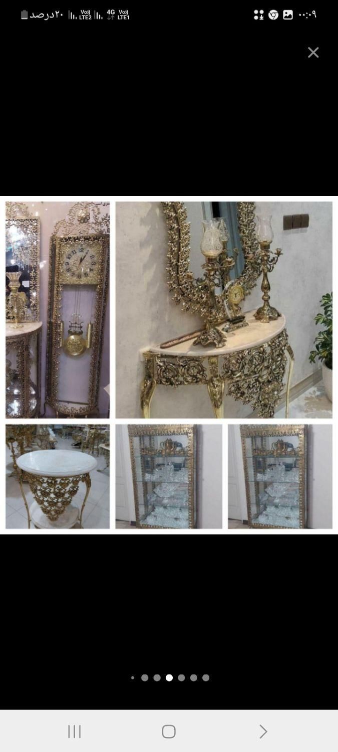 اینه شمعدان دکوری برنجی/سمساری همه روزه اسلامشهر|آینه|اسلامشهر, شهرک احمدیه|دیوار