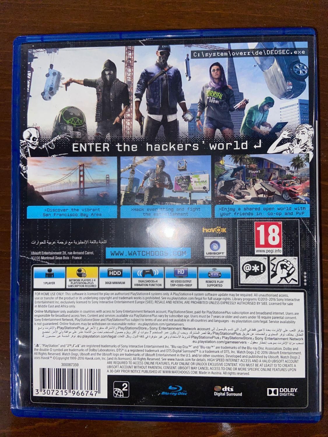 بازی  watch dogs 2(ps4)|کنسول، بازی ویدئویی و آنلاین|تهران, قاسم‌آباد|دیوار