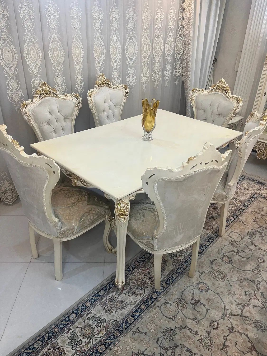 مبل استیل نه نفره ناهار خوری ۶ نفره، دکوری|مبلمان خانگی و میز عسلی|تهران, کوثر|دیوار