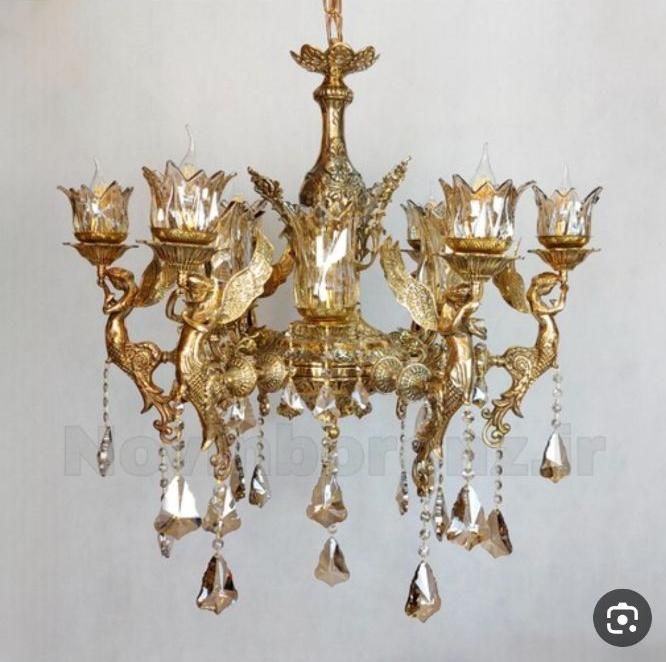 لوستر فرشته برنز برنزی|لوستر و چراغ آویز|کرج, حصارک پایین|دیوار