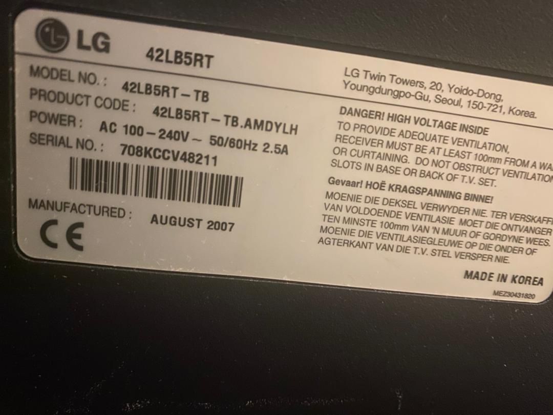 تلویزیون LG اینچ42|تلویزیون و پروژکتور|تهران, سیدخندان|دیوار