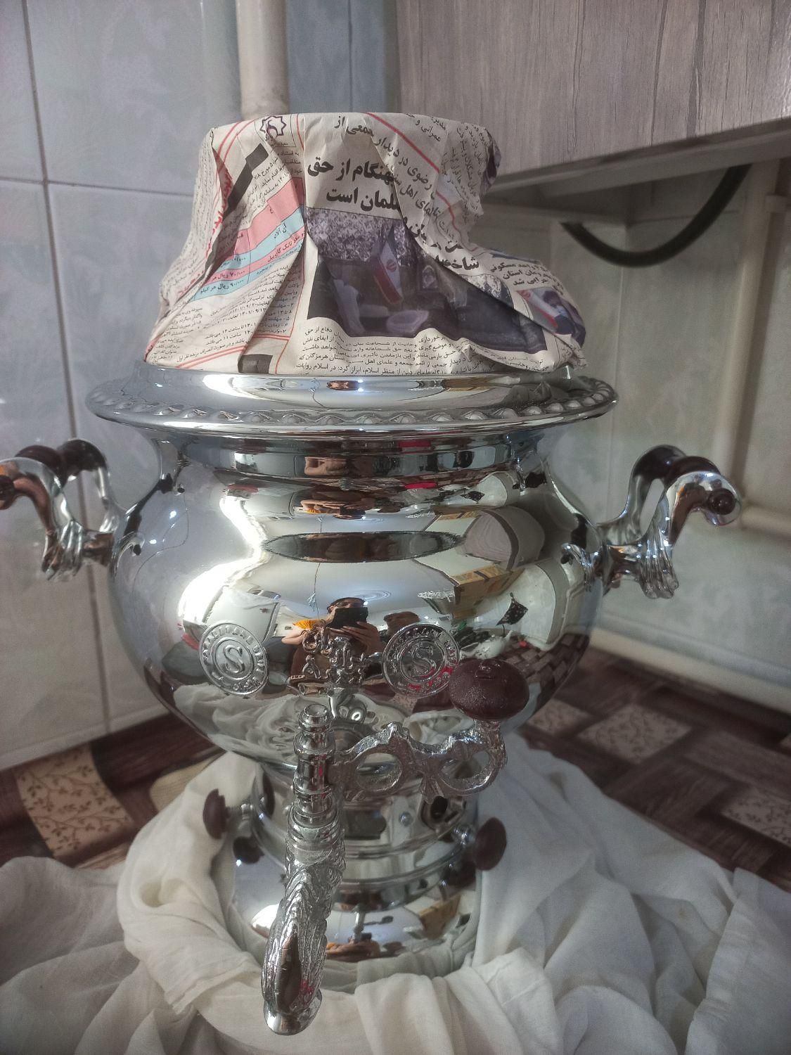 سماور ۶ لیتری|سماور، چای‌ساز، قهوه‌ساز|ساوه, |دیوار