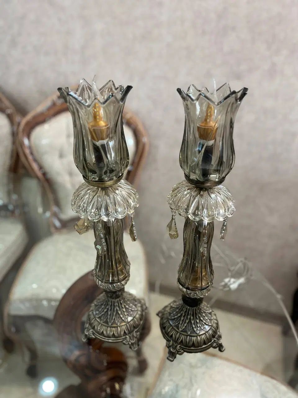 شمعدان سلطنتی بلند|لوستر و چراغ آویز|اصفهان, طامه|دیوار