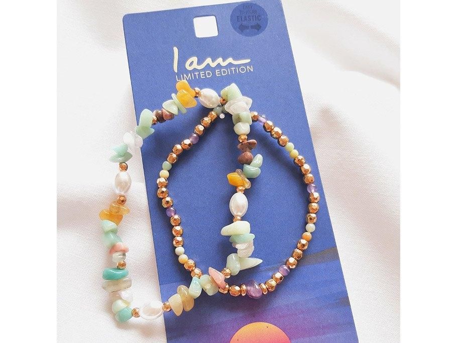 دستبند کشی دو تایی سنگی چند رنگ|بدلیجات|تبریز, |دیوار