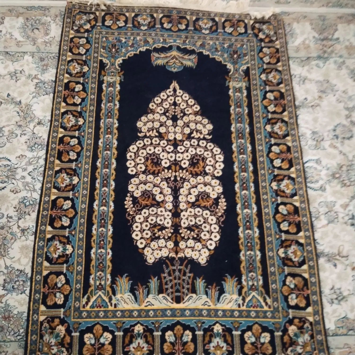 فرش یکطرفه کاشان 60ساله نو|فرش|تهران, ازگل|دیوار