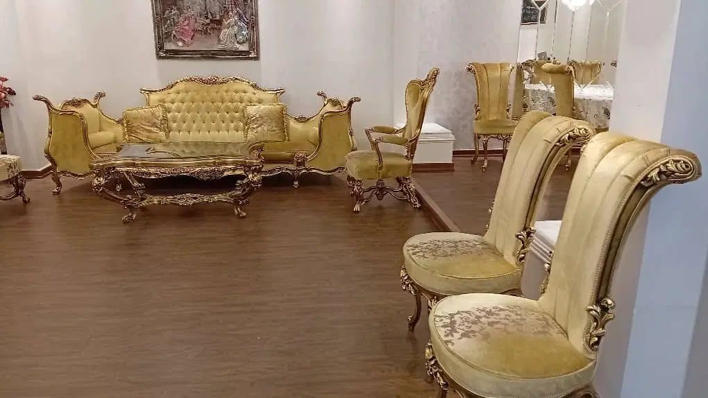 مبلمان و ناهارخوری دو رو منبت پارچه ایتالیایی|مبلمان خانگی و میز عسلی|تهران, سعادت‌آباد|دیوار