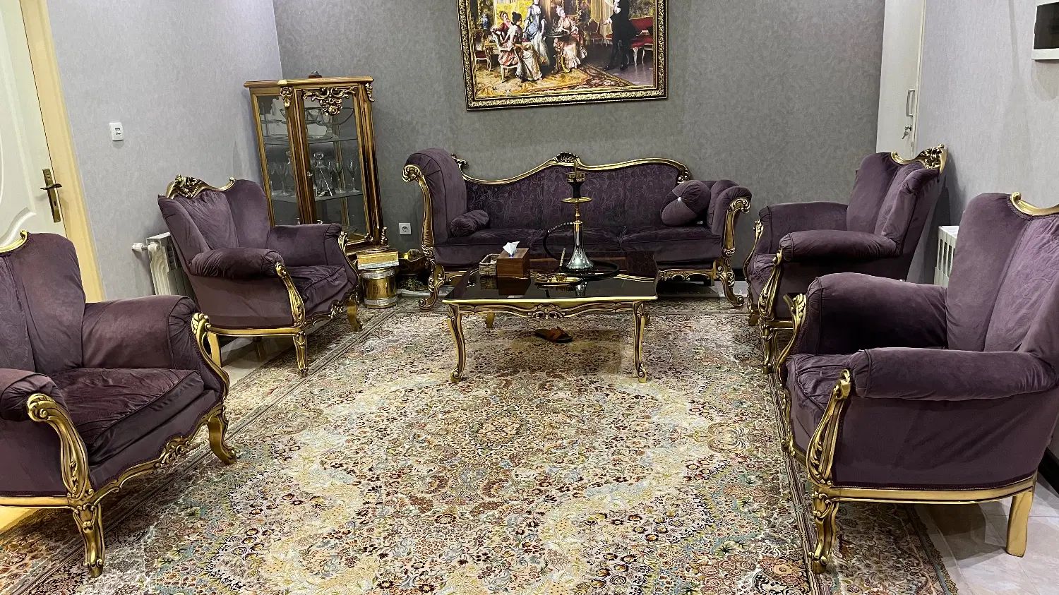 مبل راحتی استیل ۷نفره به همراه عسلی|مبلمان خانگی و میز عسلی|تهران, اوقاف|دیوار