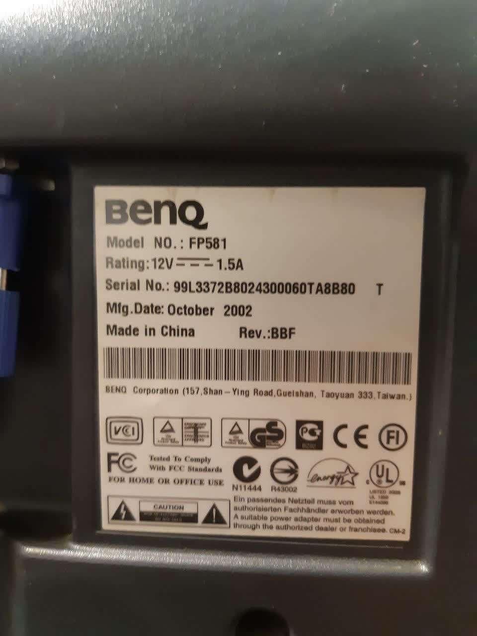 مانیتور 15 اینچ benq|قطعات و لوازم جانبی رایانه|تهران, صادقیه|دیوار