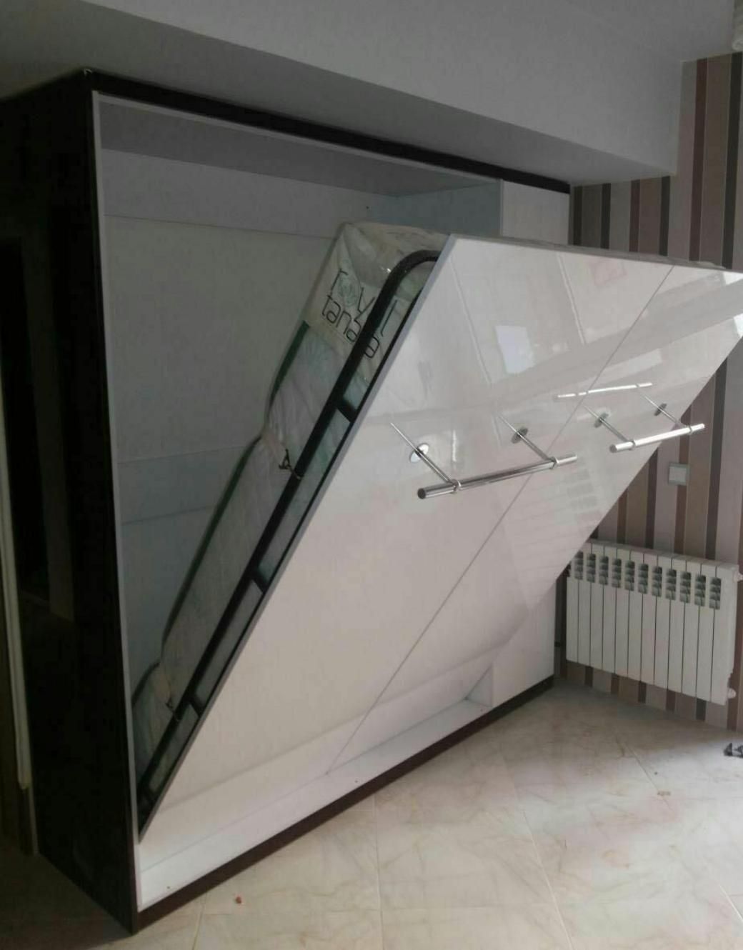 تخت خواب دیواری ، فروش جک و کلاف و یراق آلات|تخت و سرویس خواب|رشت, بیجارپس|دیوار