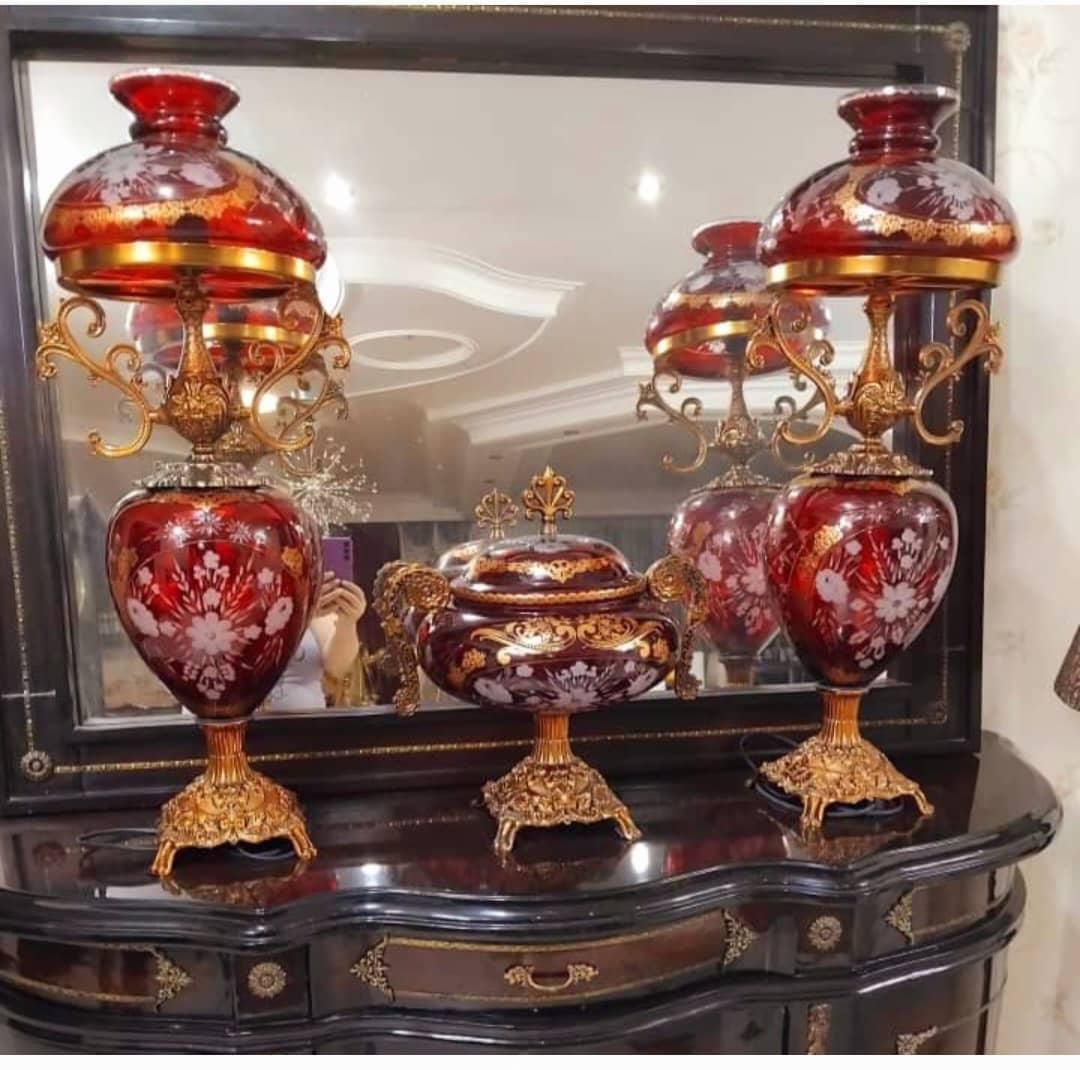 شمعدان وکاپ واباژور ومیوه خوری و.و.دوپوست در۳رنگ|صنایع دستی و سایر لوازم تزئینی|تهران, بازار|دیوار