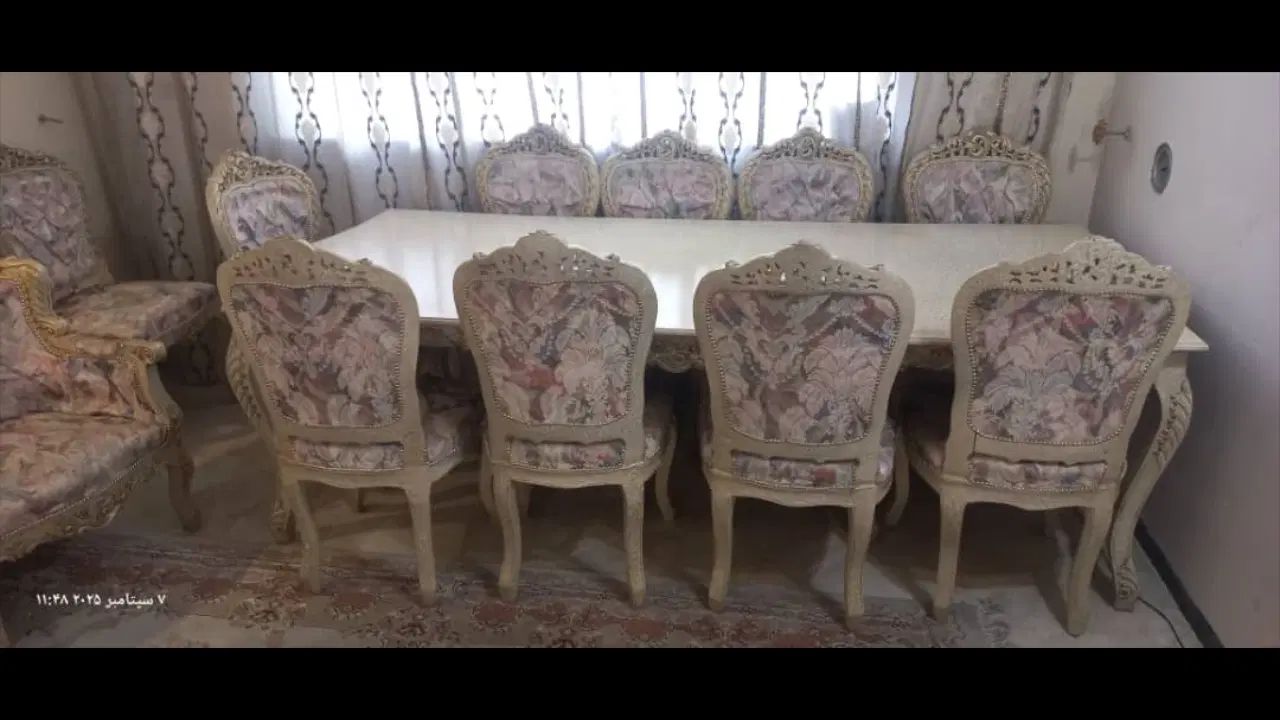 مبل استیل مدل گوشواره به همراه سرویس نهارخوری|مبلمان خانگی و میز عسلی|مشهد, سجاد شهر|دیوار