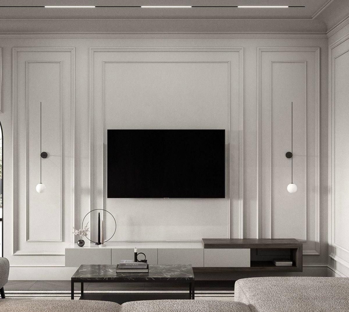 تی وی وال کلاسیک مدل فلورانس|میز تلویزیون|شیراز, ریشمک|دیوار