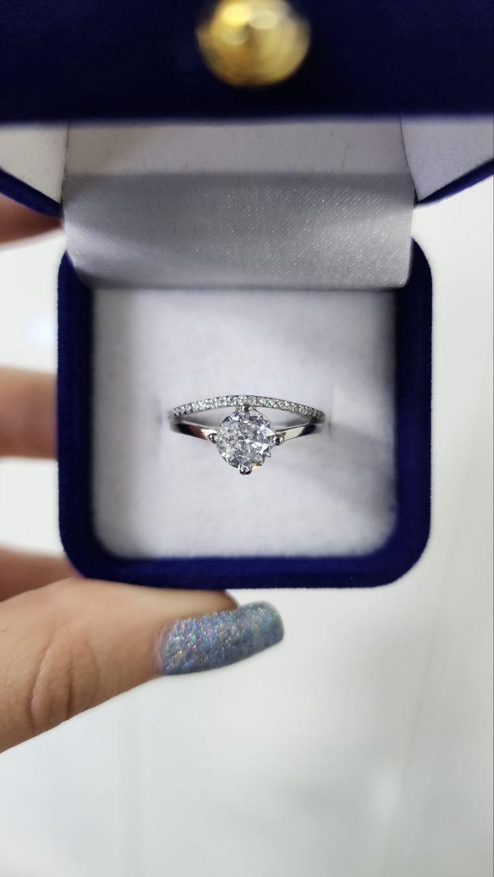 انگشتر دو لاین تک نگین نقره اصل ۹۲۵|بدلیجات|کرمانشاه, |دیوار