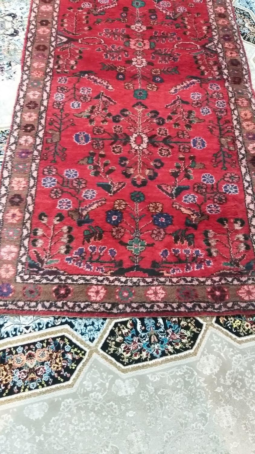 کناره دستبافت قرمز  ۱×۳|فرش|کهریزک, |دیوار