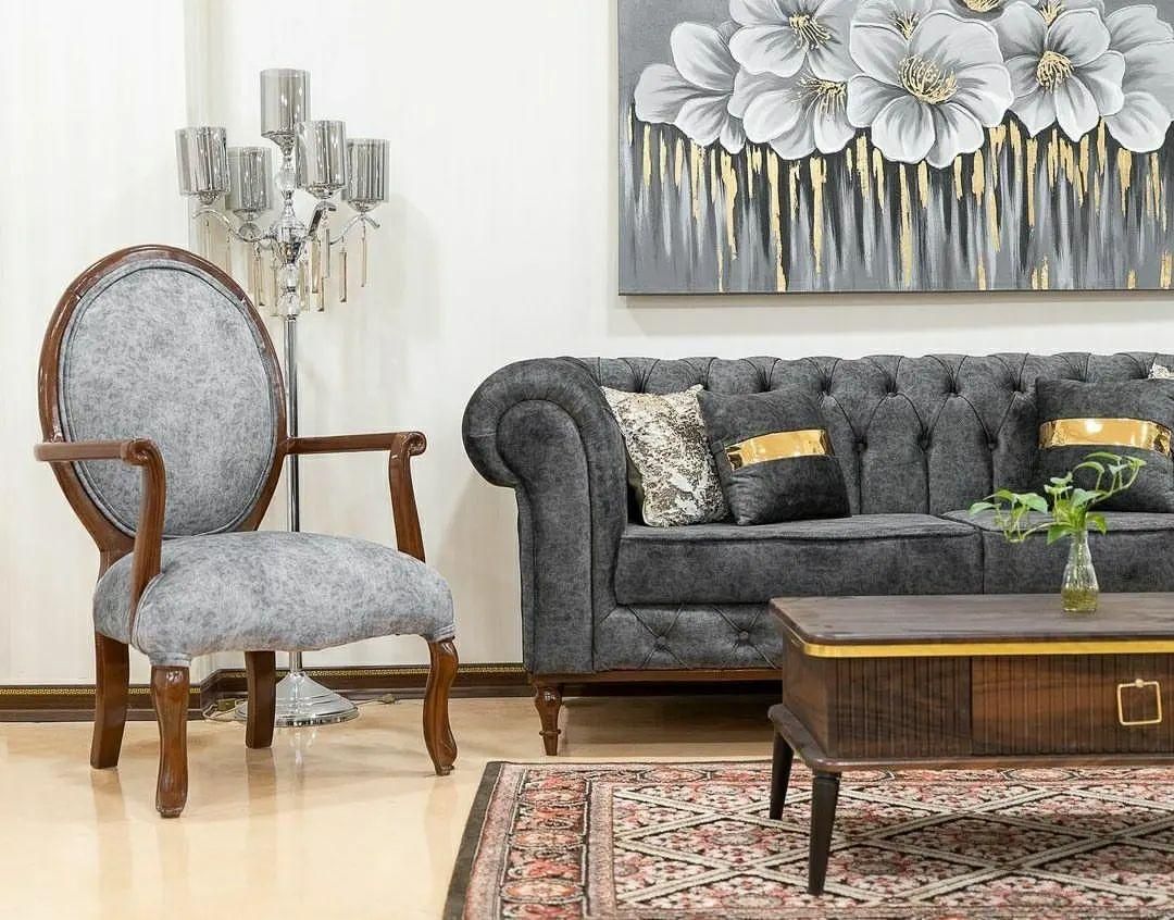 مبل چستر فیلد ۷ نفره با طراحی لاکچری|مبلمان خانگی و میز عسلی|نسیمشهر, |دیوار