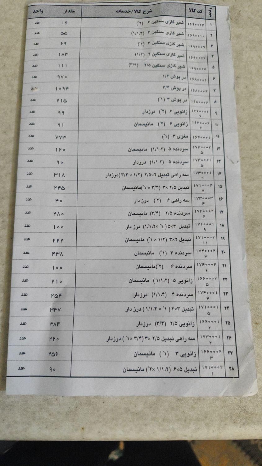 اتصالات گاز|مصالح و تجهیزات ساختمان|تهران, فلاح|دیوار