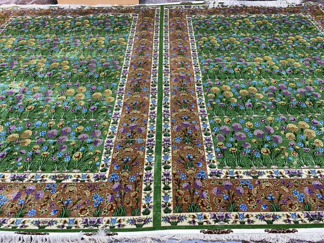 جفت9مترکرمان فیروزه آیی با قدمت صد ساله جهت زیر پا|فرش|تهران, فرمانیه|دیوار