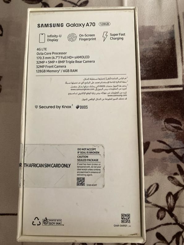 سامسونگ Galaxy A70 با حافظهٔ ۱۲۸ گیگابایت|موبایل|قم, هنرستان|دیوار