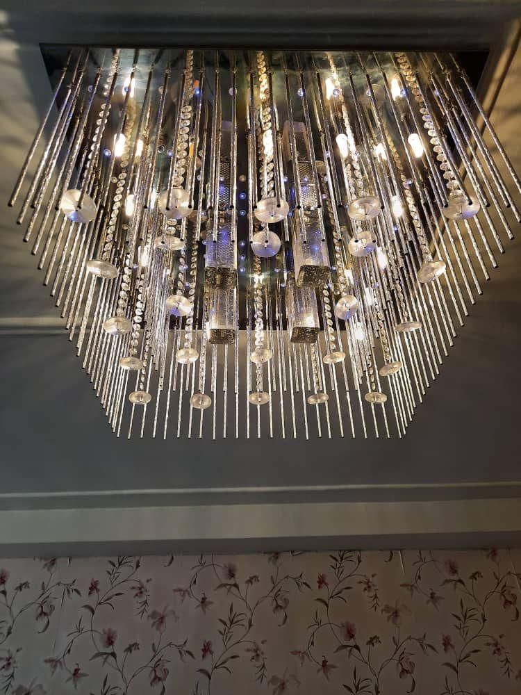 یک عدد لوستر استیل خارجی کاملا نو مناسب جهیزیه|لوستر و چراغ آویز|اراک, |دیوار