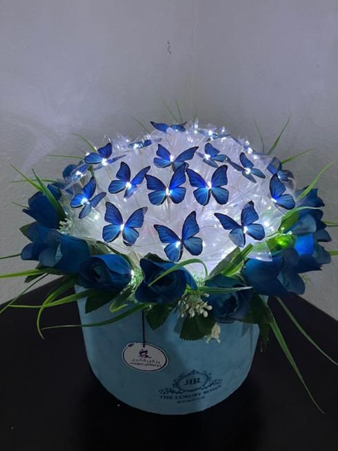 رز روبانی و پروانه جاودان|گل مصنوعی|برازجان, |دیوار