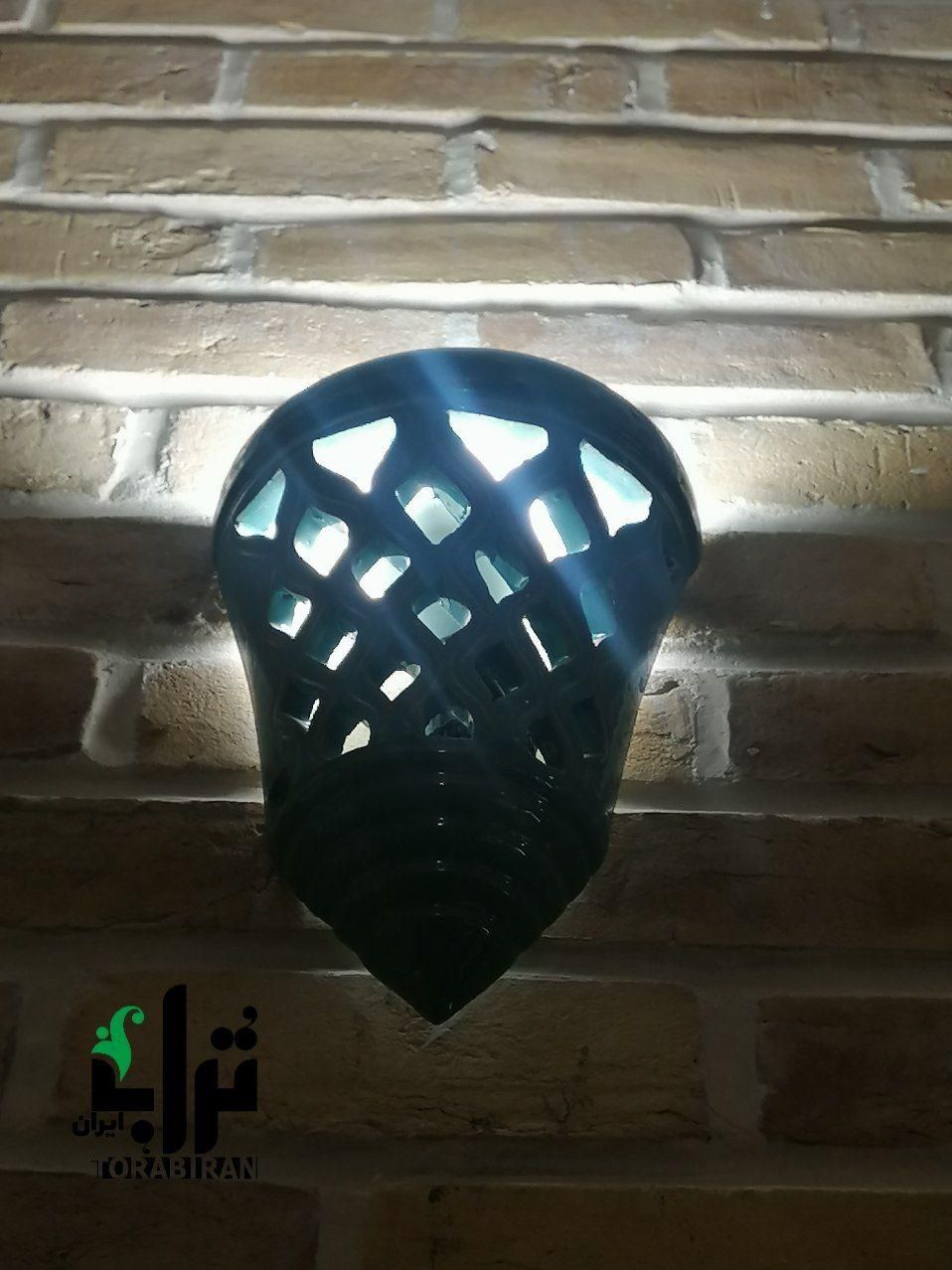 چراغ سفالی لوستری و دیواری|لوستر و چراغ آویز|یزد, |دیوار