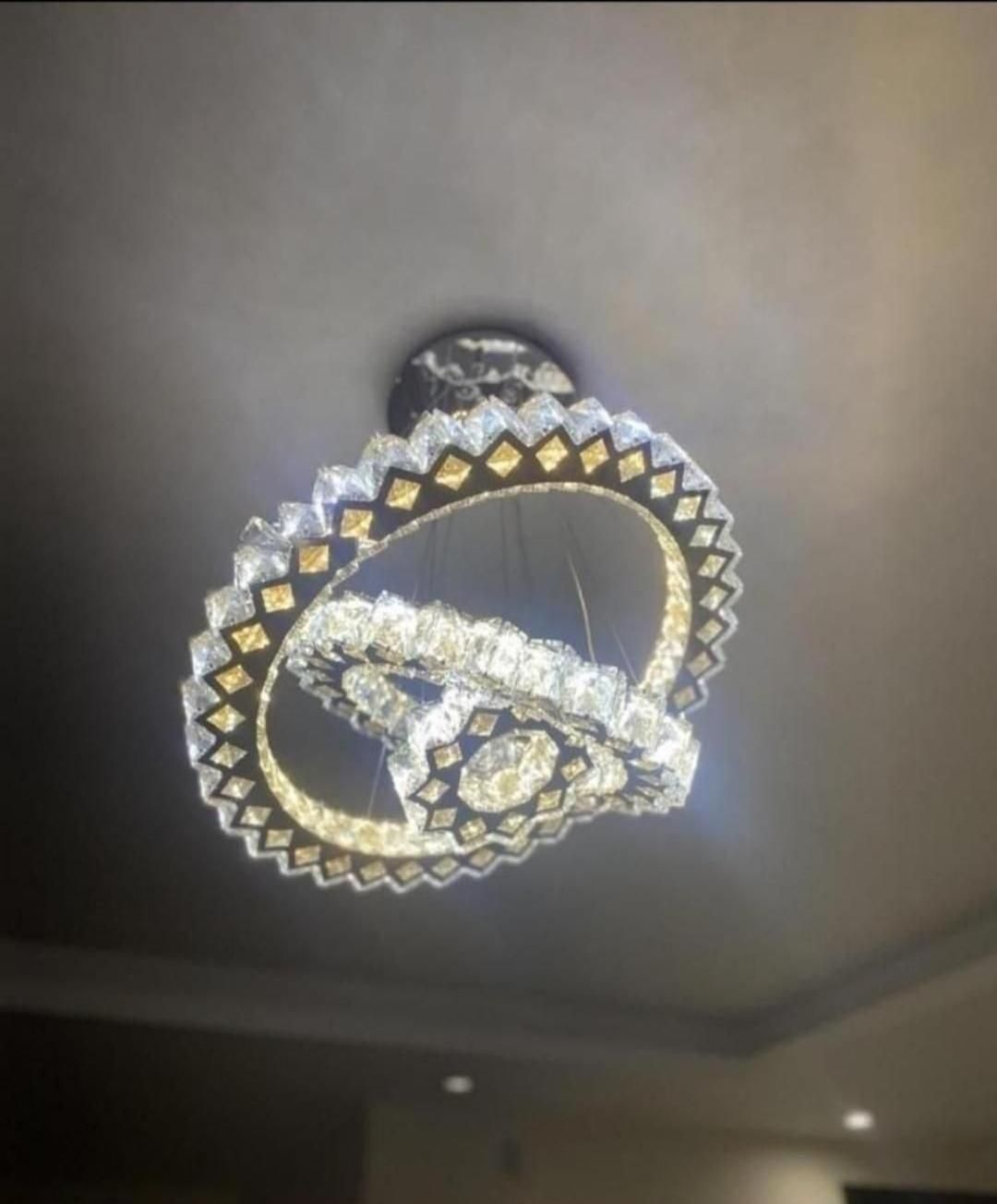 لوستر الماس.کهکشانی ۳طرف کریستال صدف۳۶۴۲.AC light|لوستر و چراغ آویز|تهران, سنگلج (شاپور)|دیوار