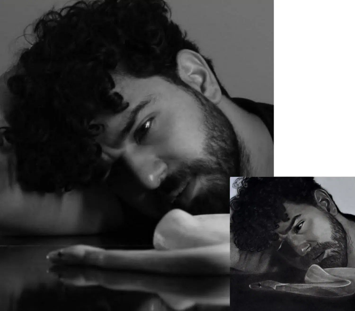 طراحی چهره/نقاشی چهره/سیاه قلم/هدیه خاص/کادو خاص|تابلو، نقاشی، عکس|مشهد, شهرک امام هادی (شهرک غرب)|دیوار