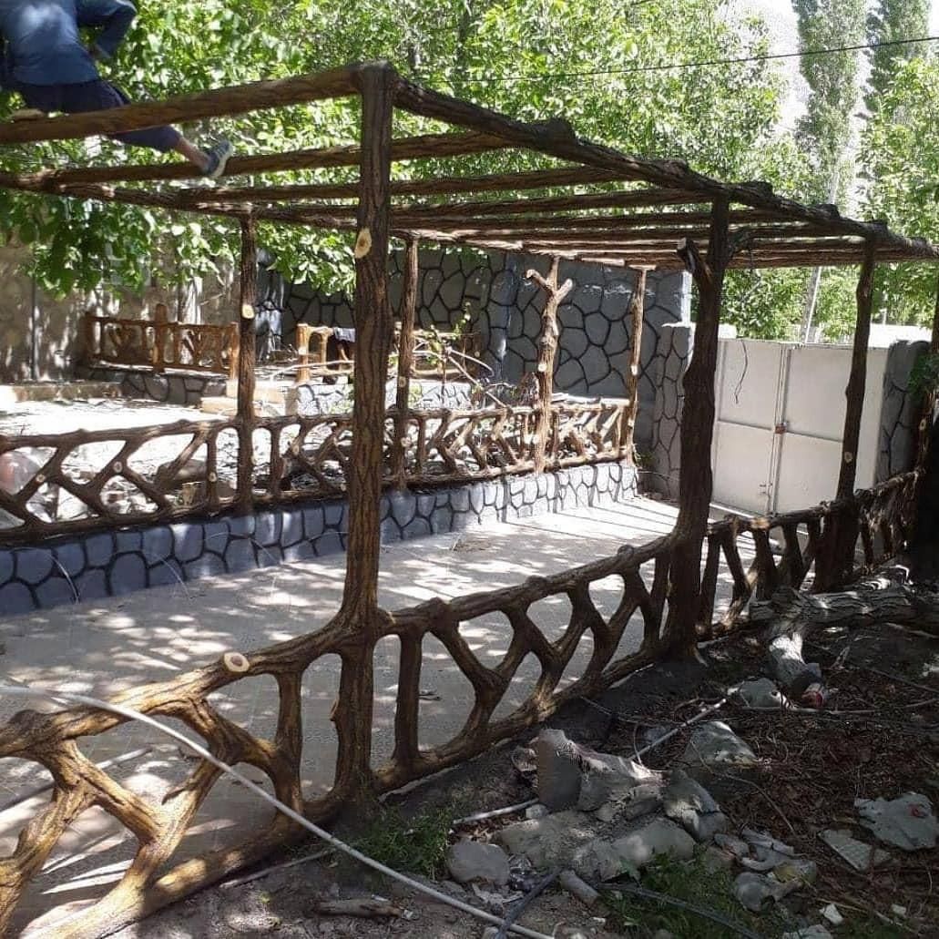 نما طرح سنگ چوب سیمانی الاچیق|خدمات پیشه و مهارت|بم, |دیوار