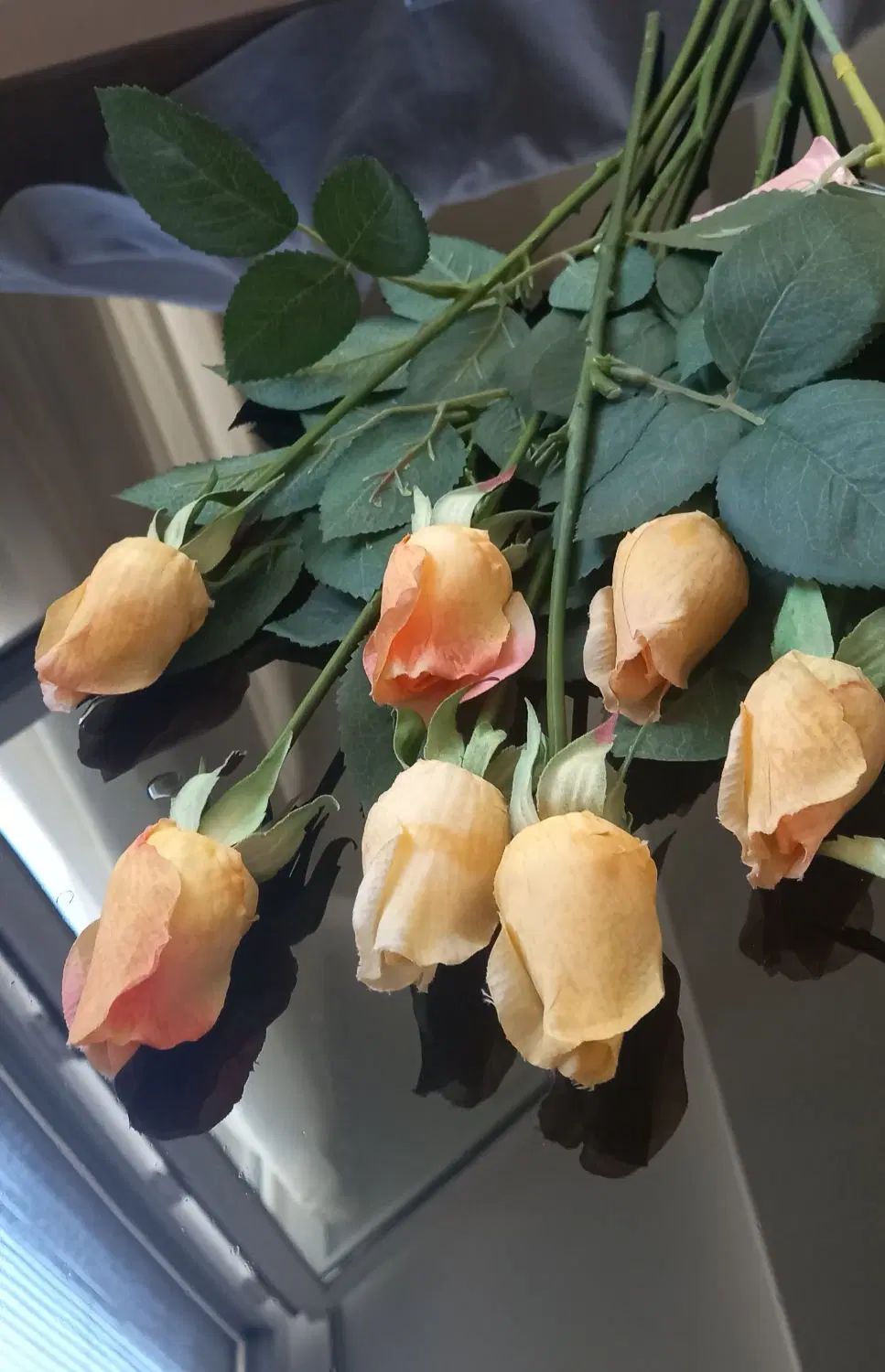 ۹ شاخه گل رز لب صورتی مشابه طبیعی و کاملا نو|گل مصنوعی|مشهد, الهیه|دیوار