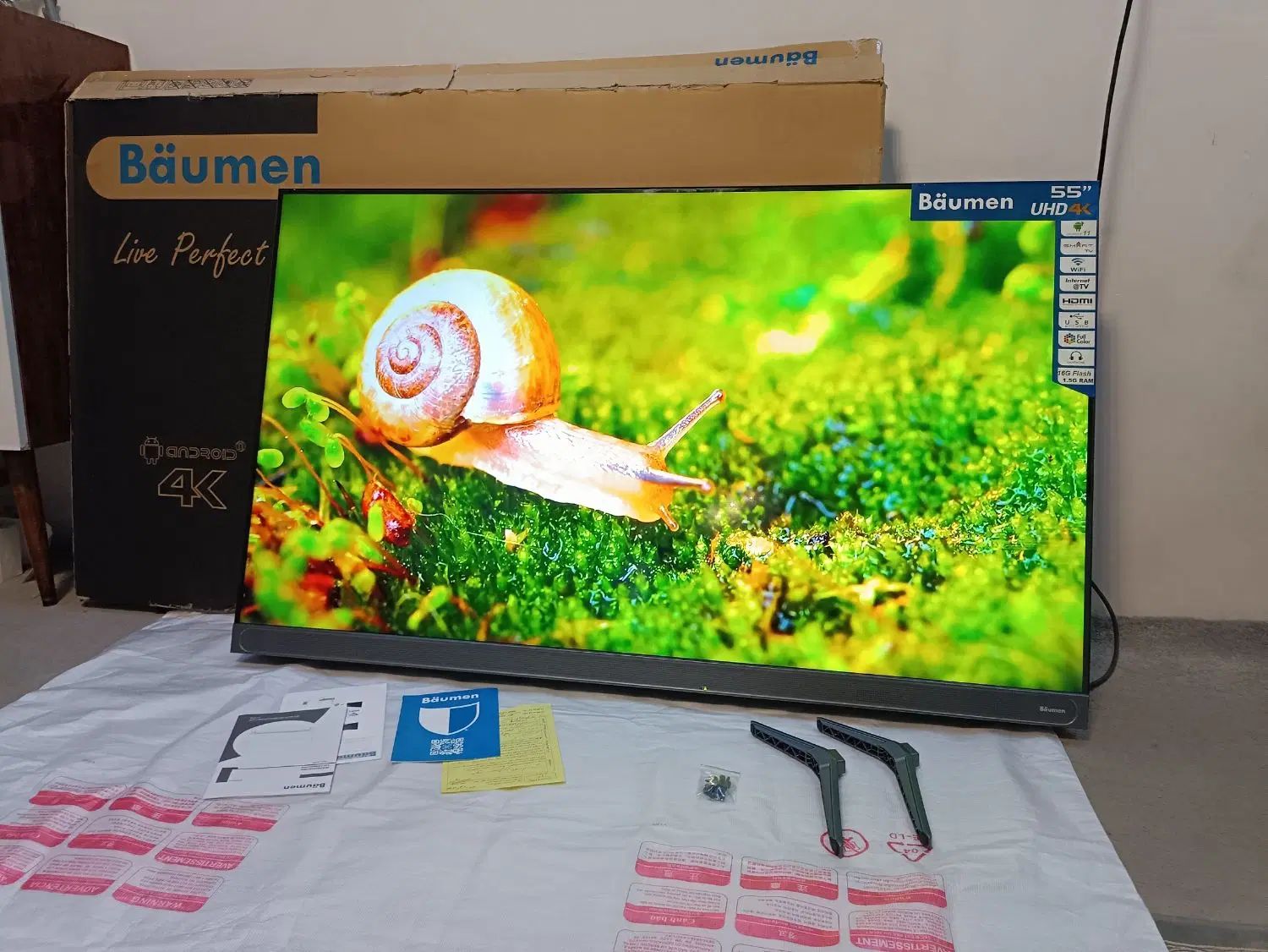 LED55ینچ سوپرفورکیUHDفوق هوشمندضمانتدارآکبند|تلویزیون و پروژکتور|مشهد, پورسینا|دیوار